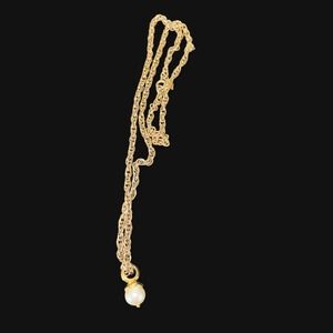 2-Vintage Sarah Coventry Necklace Gold-Tone Chain Classy Used Designer Jewelry